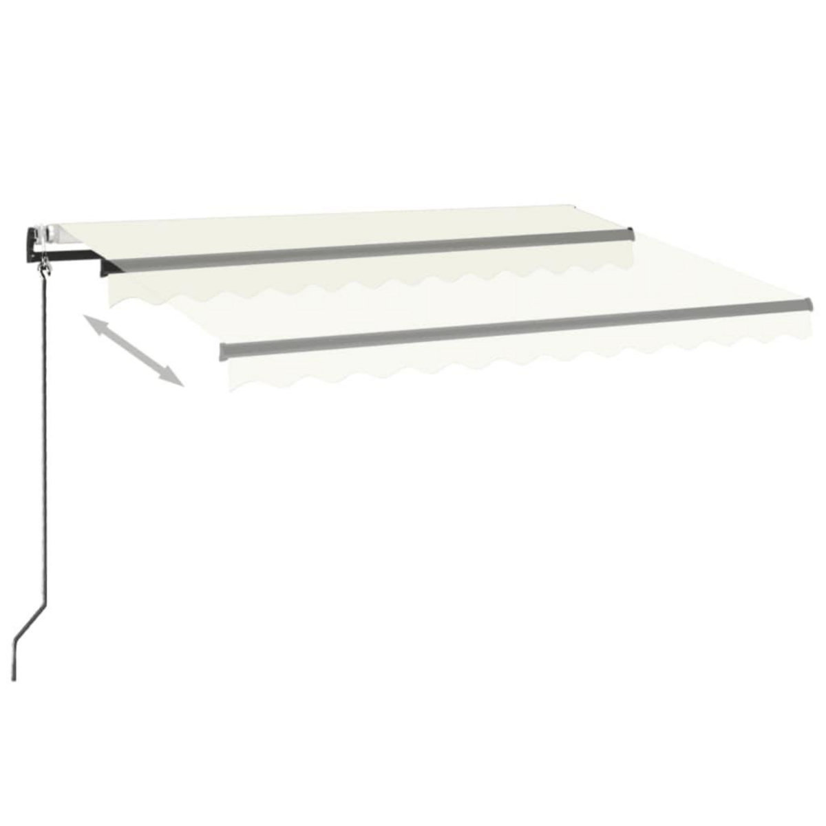 VIDAXL Auvent automatique avec capteur de vent et LED 350x250 cm Creme