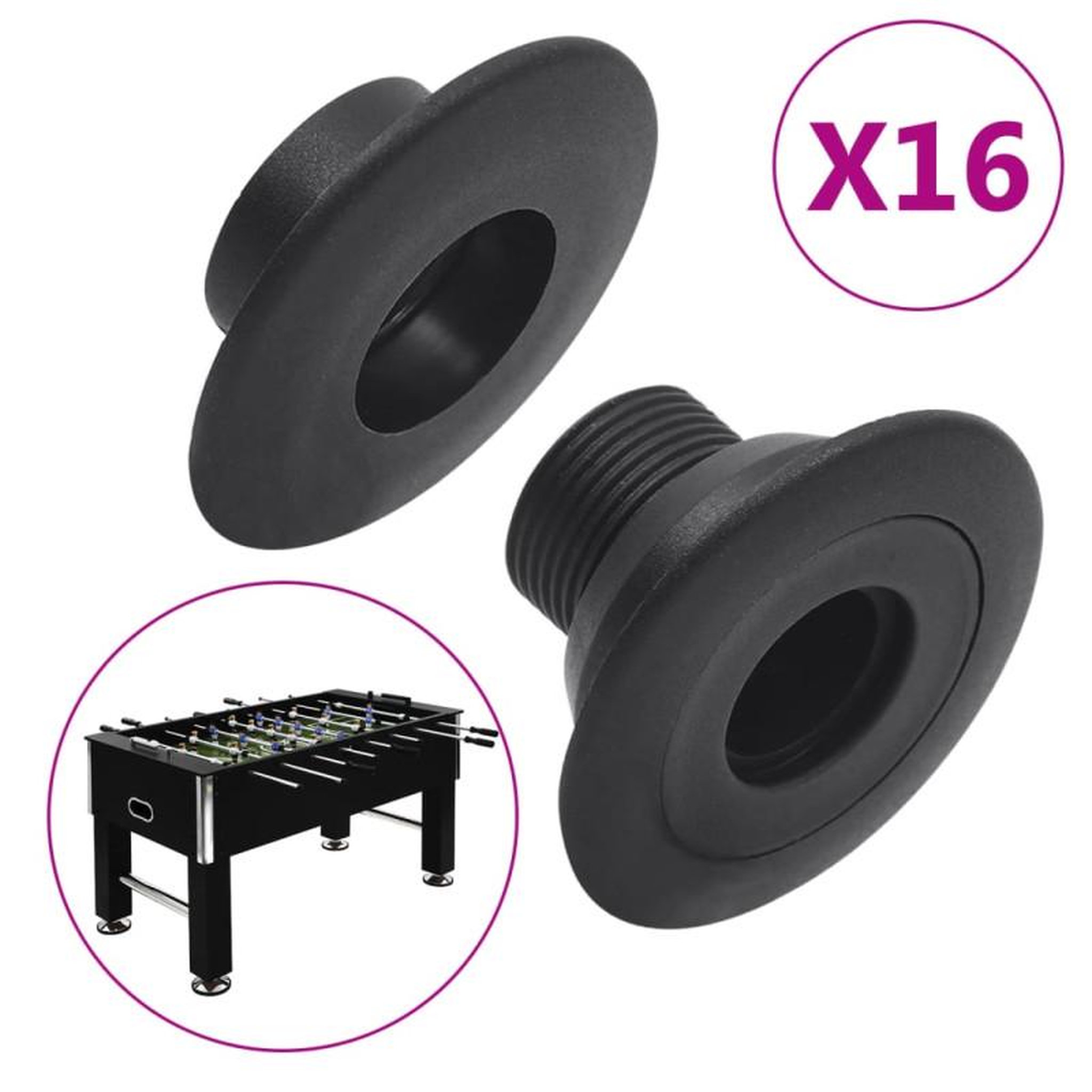 Voir la diapositive 1 : VIDAXL Paliers de baby foot pour tige de 15,9 16 mm 16 pcs