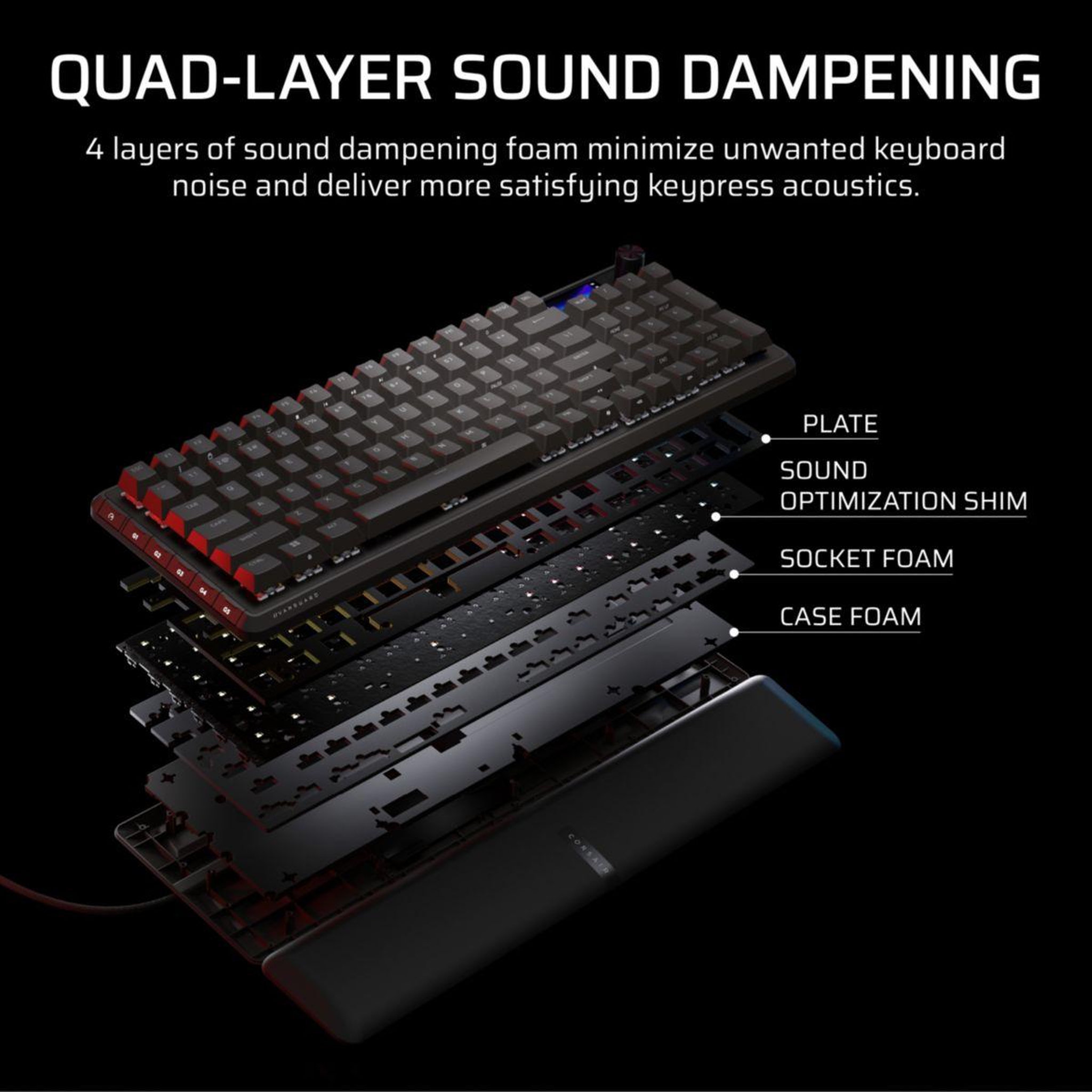 Voir la diapositive 3 : Corsair Clavier gamer vanguard pro one 96