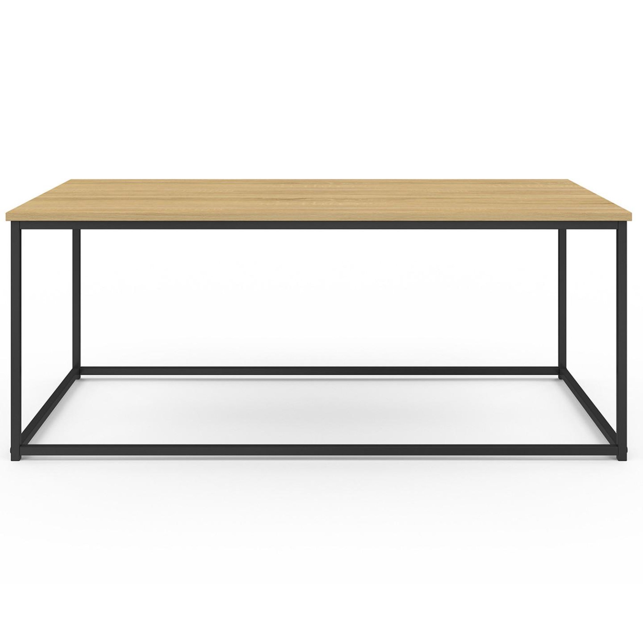 Voir la diapositive 3 : ID MARKET Table basse rectangulaire detroit 113 cm design industriel bois et métal