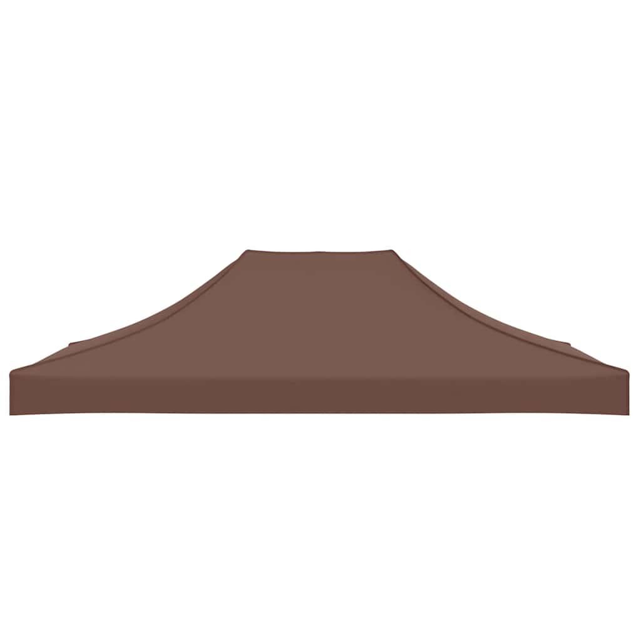 Voir la diapositive 4 : VIDAXL Toit de tente de reception 4x3 m Marron 270 g/m^2