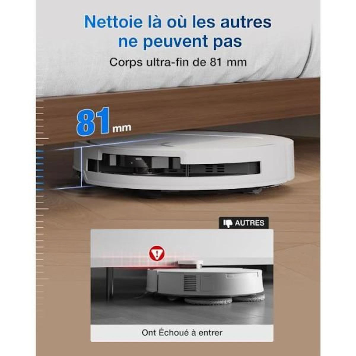 ECOVACS Robot Aspirateur Laveur Deebot T50 Omni Gen 2 EU blanc
