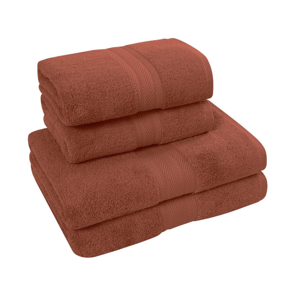 Sensei Maison Ensemble de bain 4 pièces (2 draps de bain + 2 serviettes de toilette) LUXURY