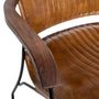 Voir la diapositive 2 : ATMOSPHERA Fauteuil Cognac en Cuir  Hoper  75cm Marron