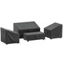 Voir la diapositive 1 : OUTSUNNY Ensemble de 4 housses salon de jardin imperméable tissu oxford noir