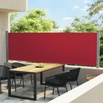 VIDAXL Auvent lateral retractable de patio 140x600 cm Rouge