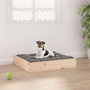 Voir la diapositive 1 : VIDAXL Lit pour chien 51,5x44x9 cm Bois de pin solide