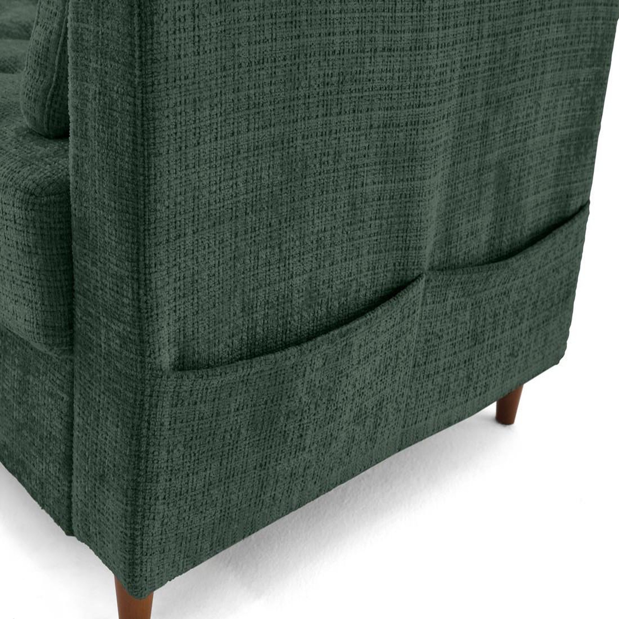 Voir la diapositive 5 : BEST MOBILIER Anna - canapé d'angle gauche 5 places convertible en velours texturé