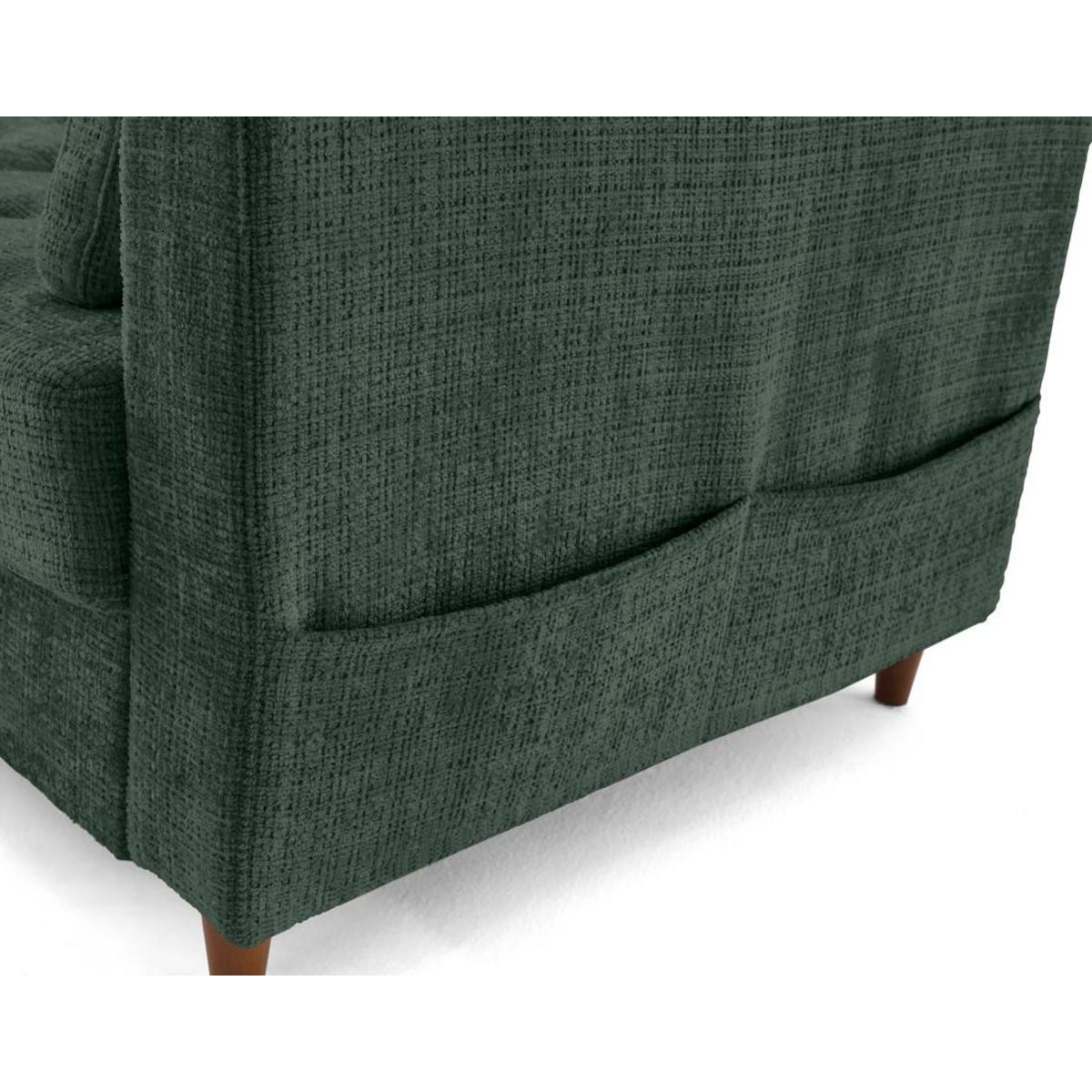 LISA DESIGN Anna - canapé d'angle gauche 5 places convertible en velours texturé