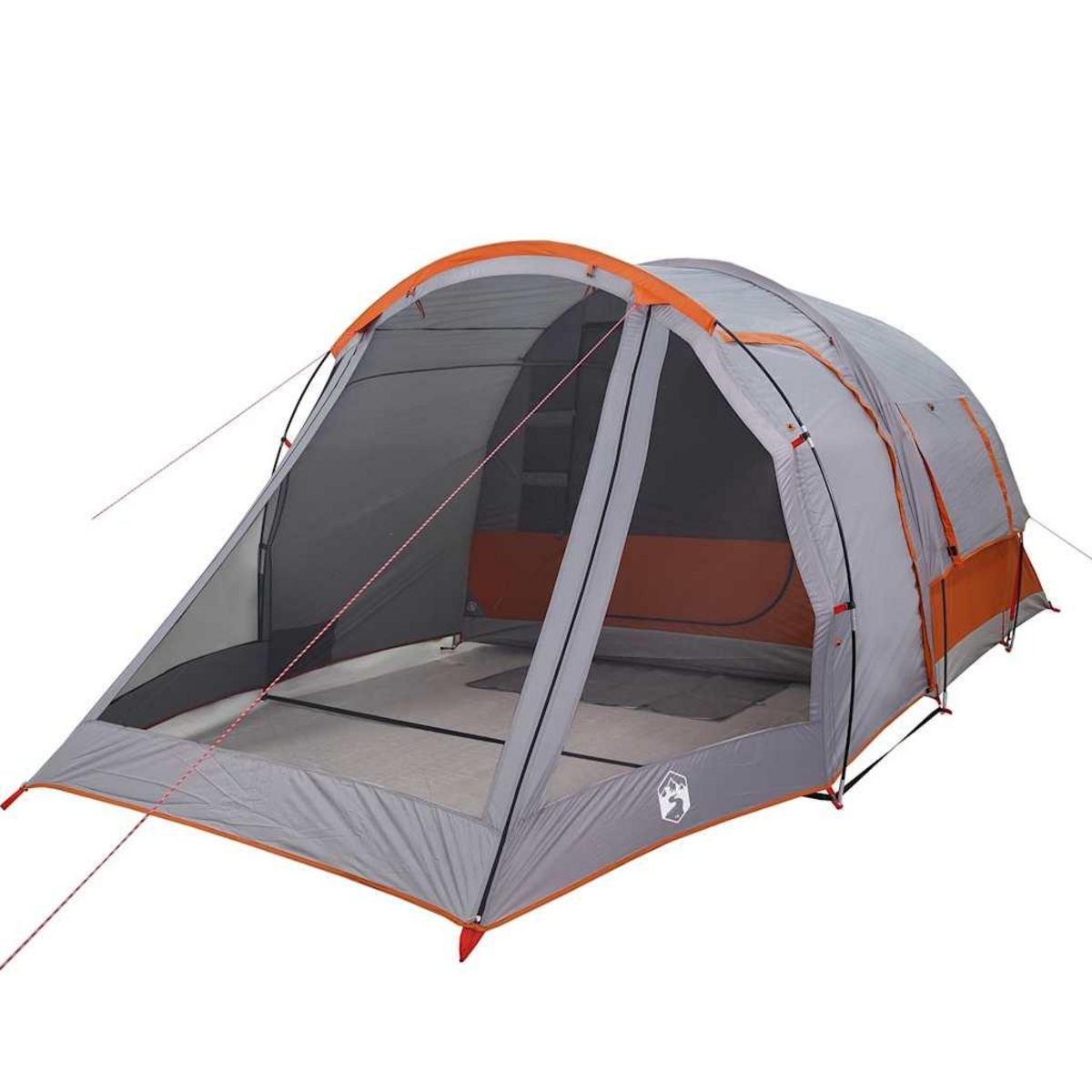 VIDAXL Tente de camping tunnel 4 personnes gris impermeable
