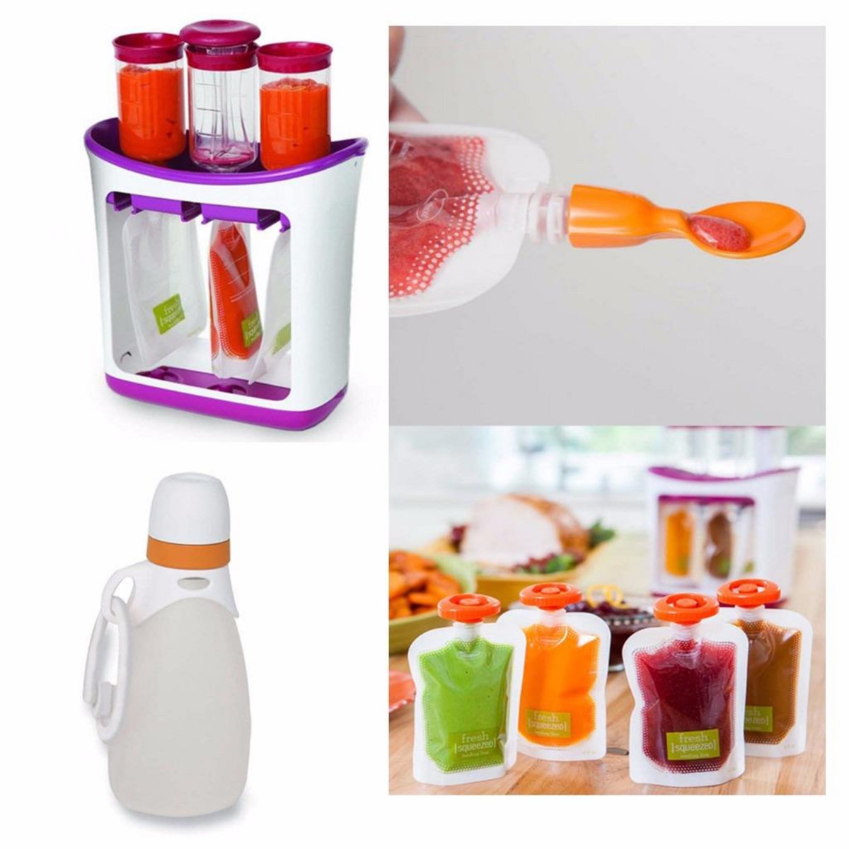 INFANTINO Lot de 2 cuillères Squeeze Station