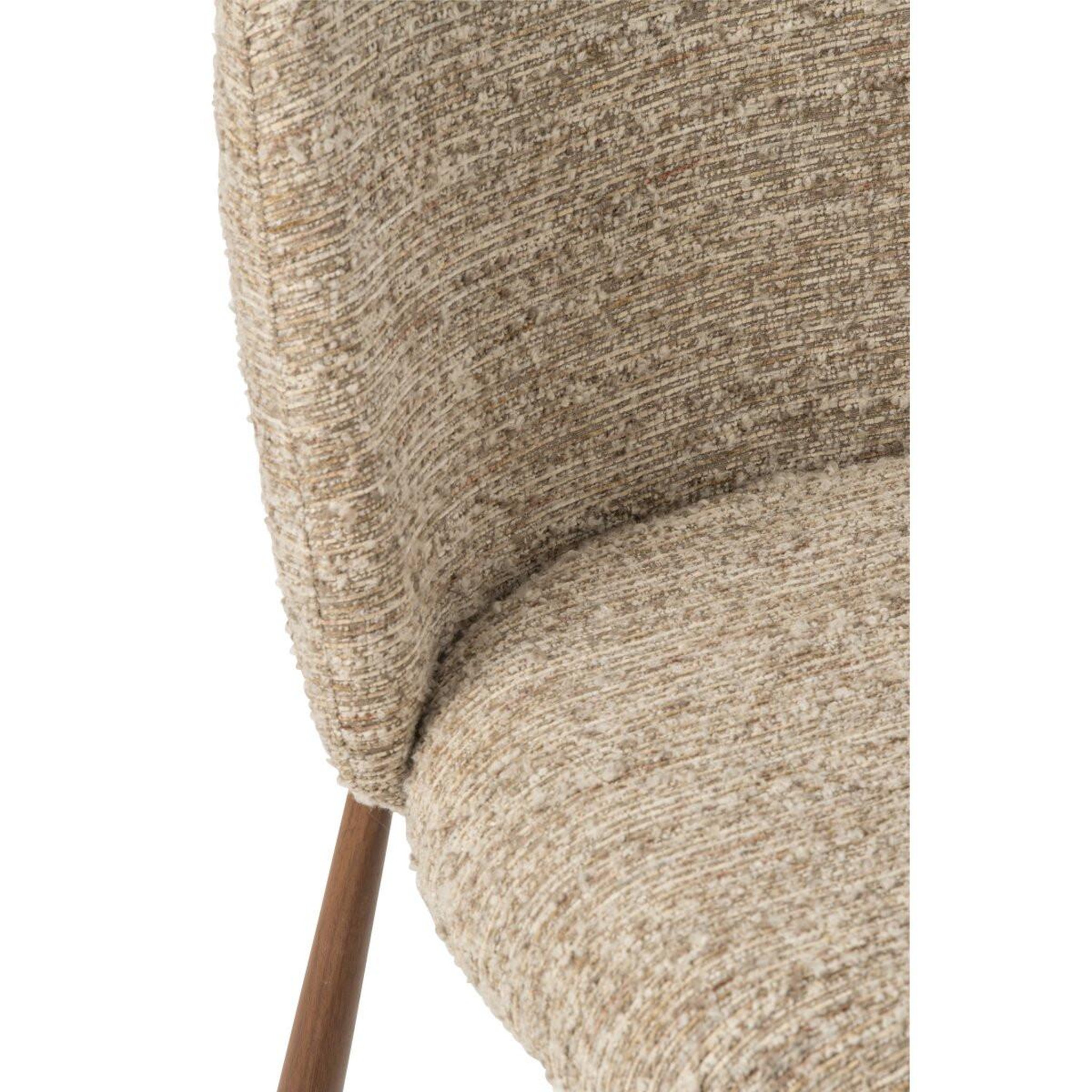 Voir la diapositive 5 : J-LINE Chaise design en tissu  célestin  73cm beige
