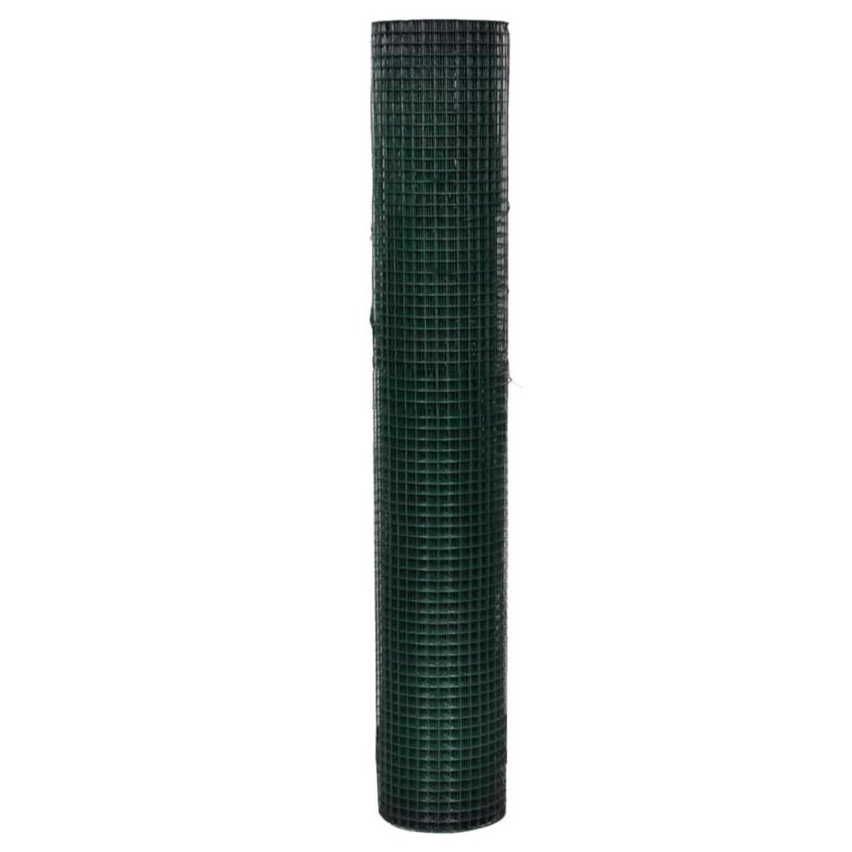 VIDAXL Grillage acier galvanise et revetement en PVC 10x1 m vert