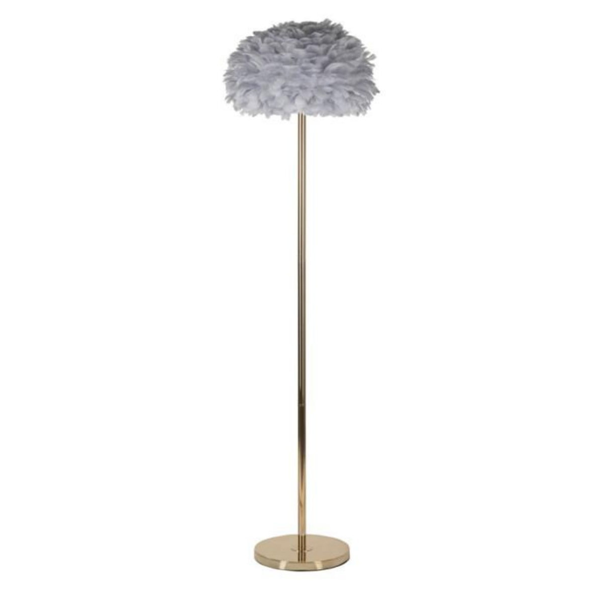 Paris Prix Lampadaire Imitation Plume  Slim  170cm Or & Gris