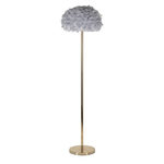 Paris Prix Lampadaire Imitation Plume  Slim  170cm Or & Gris