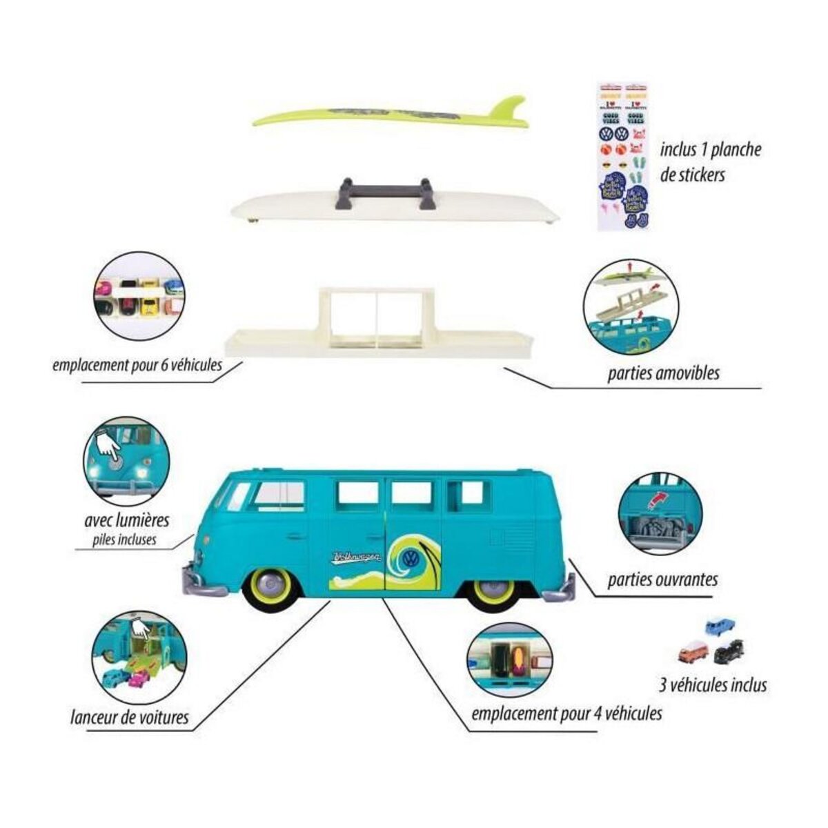 Majorette MAJO VW THE ORIGINALS CARRY CASE+3V