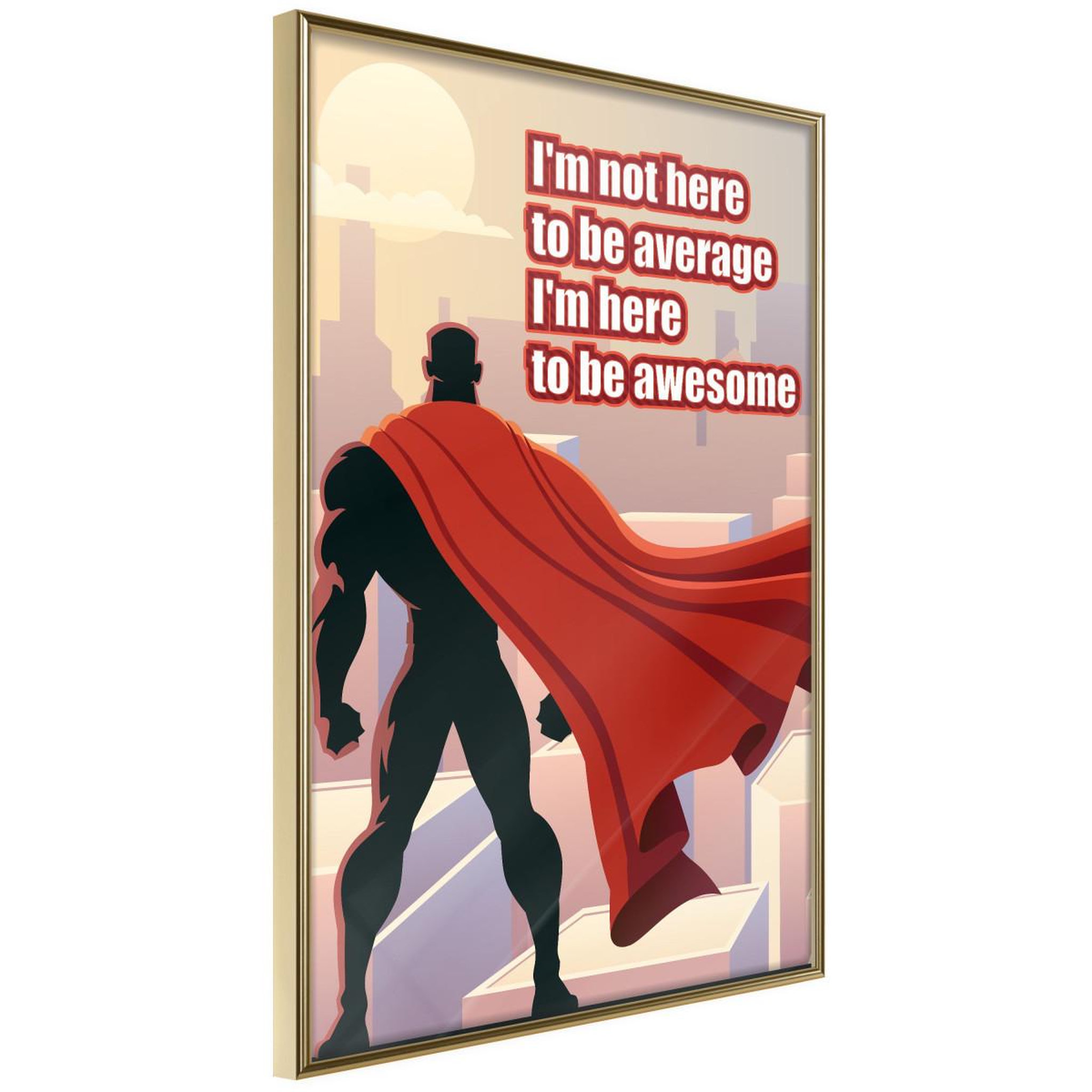 Voir la diapositive 1 : Paris Prix Affiche murale encadrée  be your own superhero