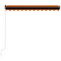 Voir la diapositive 4 : VIDAXL Auvent manuel retractable avec LED 300x250 cm Orange et marron