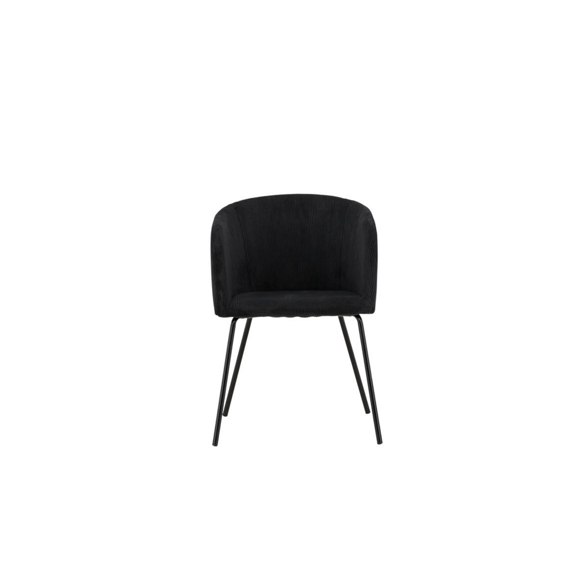 Voir la diapositive 3 : Paris Prix Chaise en velours côtelé  berit  78cm noir