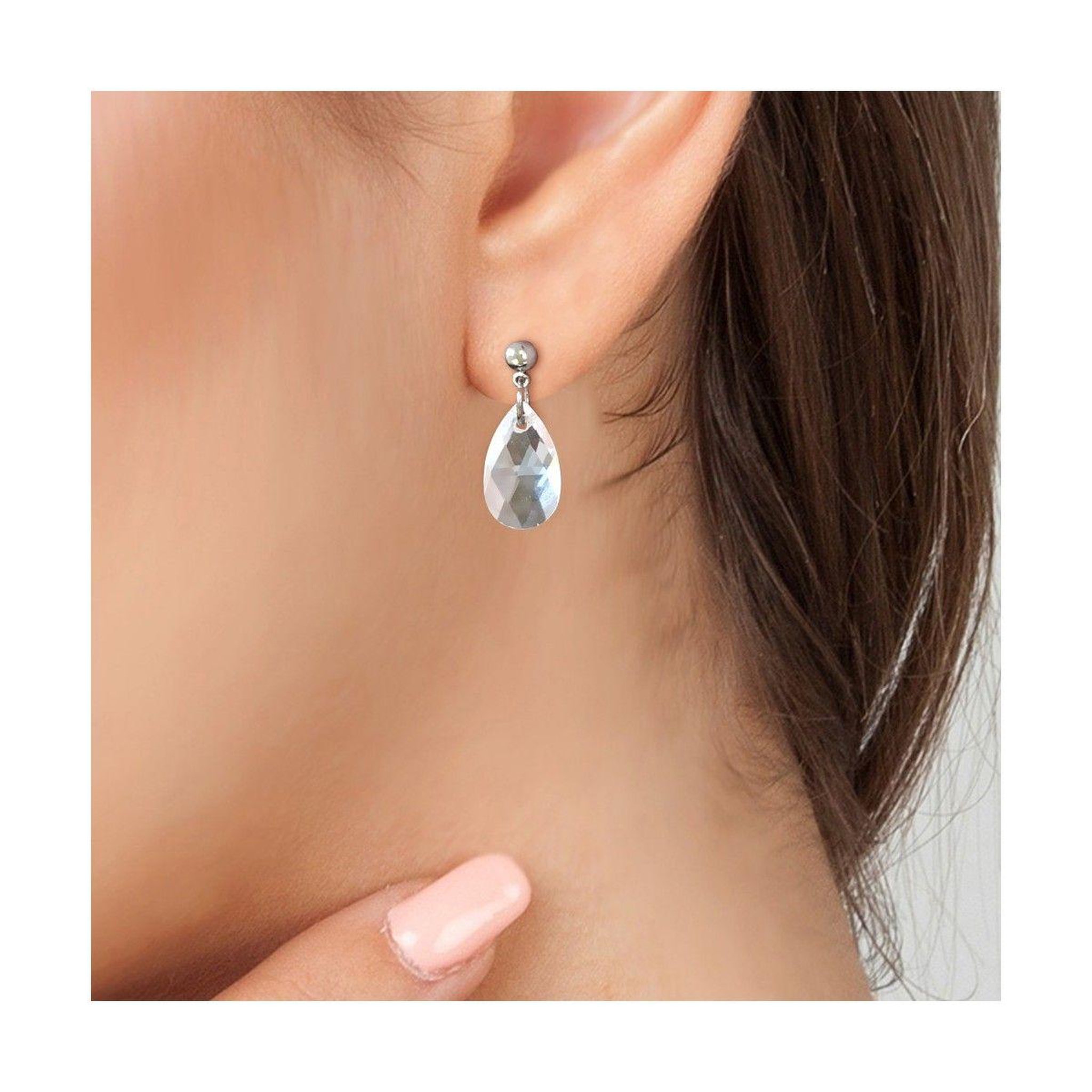 Voir la diapositive 2 : SC CRYSTAL Boucles d'oreilles SC Crystal ornées de Cristaux Scintillants