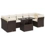 Voir la diapositive 2 : VIDAXL Salon de jardin 8 pcs avec coussins marron resine tressee