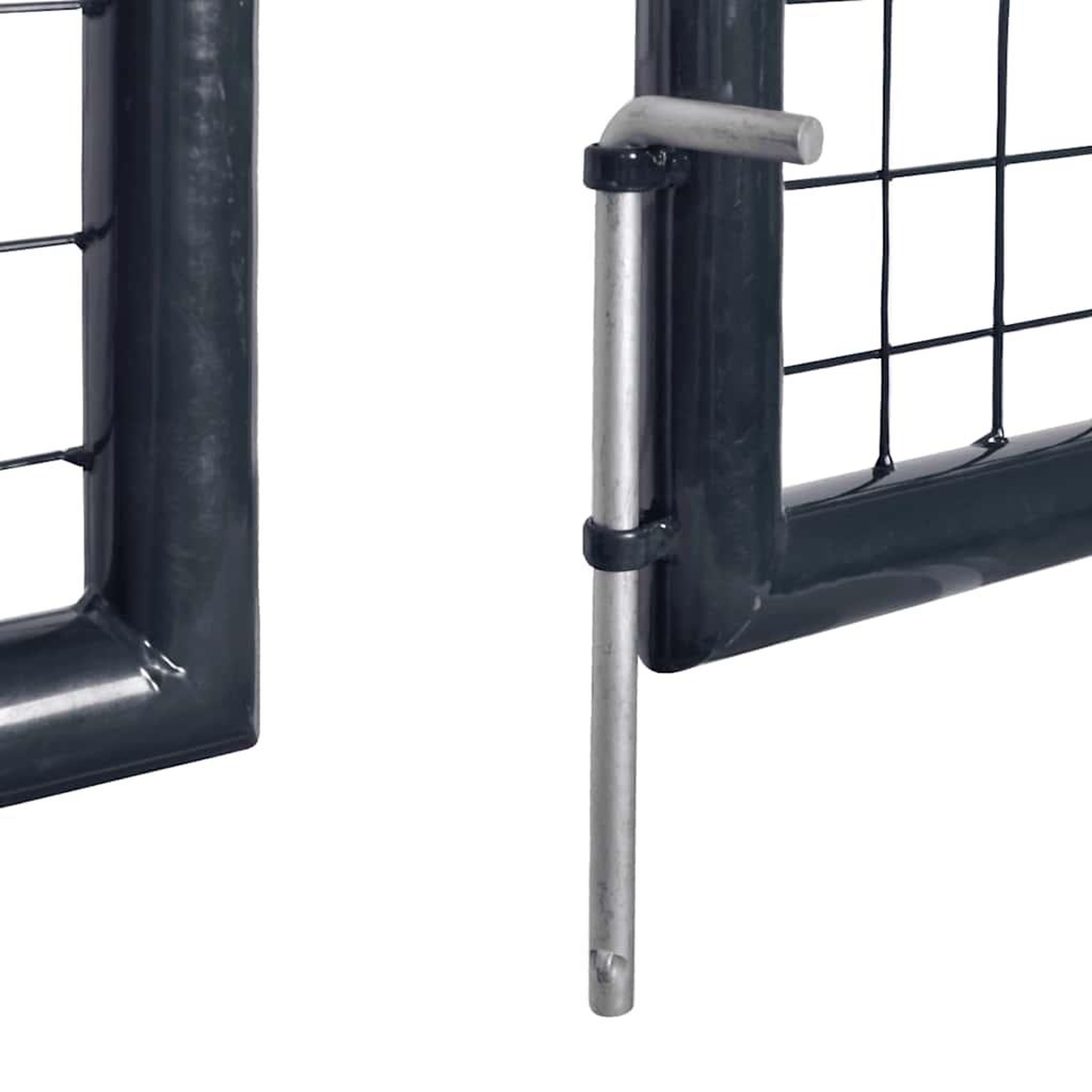 Voir la diapositive 5 : VIDAXL Portail de jardin grillage en acier galvanise 300 x 75 cm gris