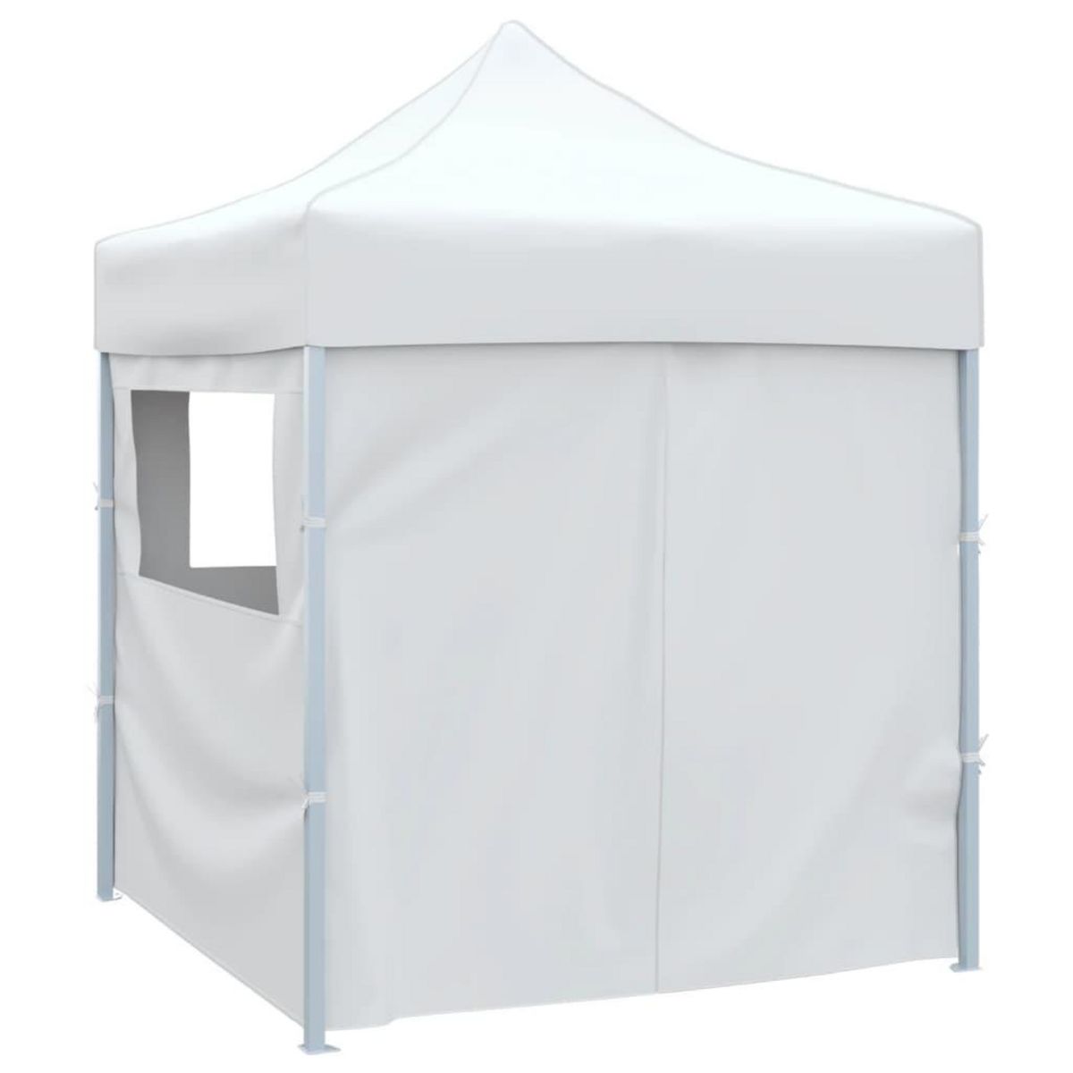 VIDAXL Tente de reception pliable avec 4 parois 2x2 m Acier Blanc