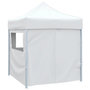 Voir la diapositive 3 : VIDAXL Tente de reception pliable avec 4 parois 2x2 m Acier Blanc