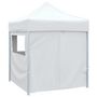 Voir la diapositive 3 : VIDAXL Tente de reception pliable avec 4 parois 2x2 m Acier Blanc