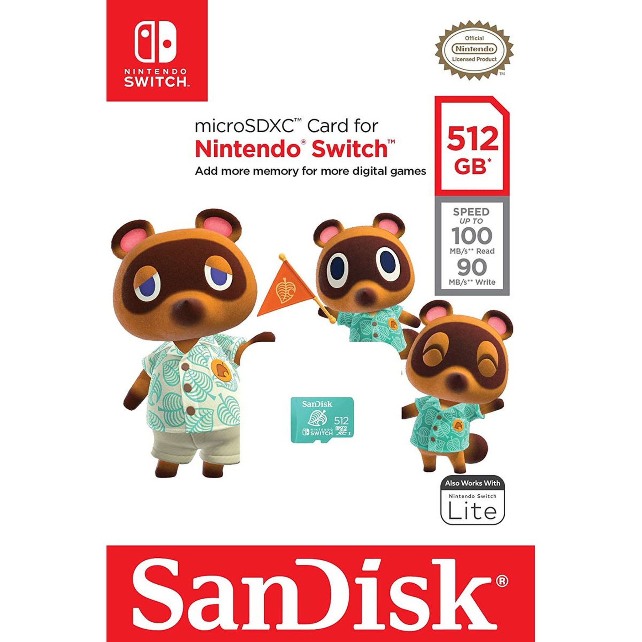 Voir la diapositive 2 : SANDISK Carte Micro SD 516 GB Nintendo Switch