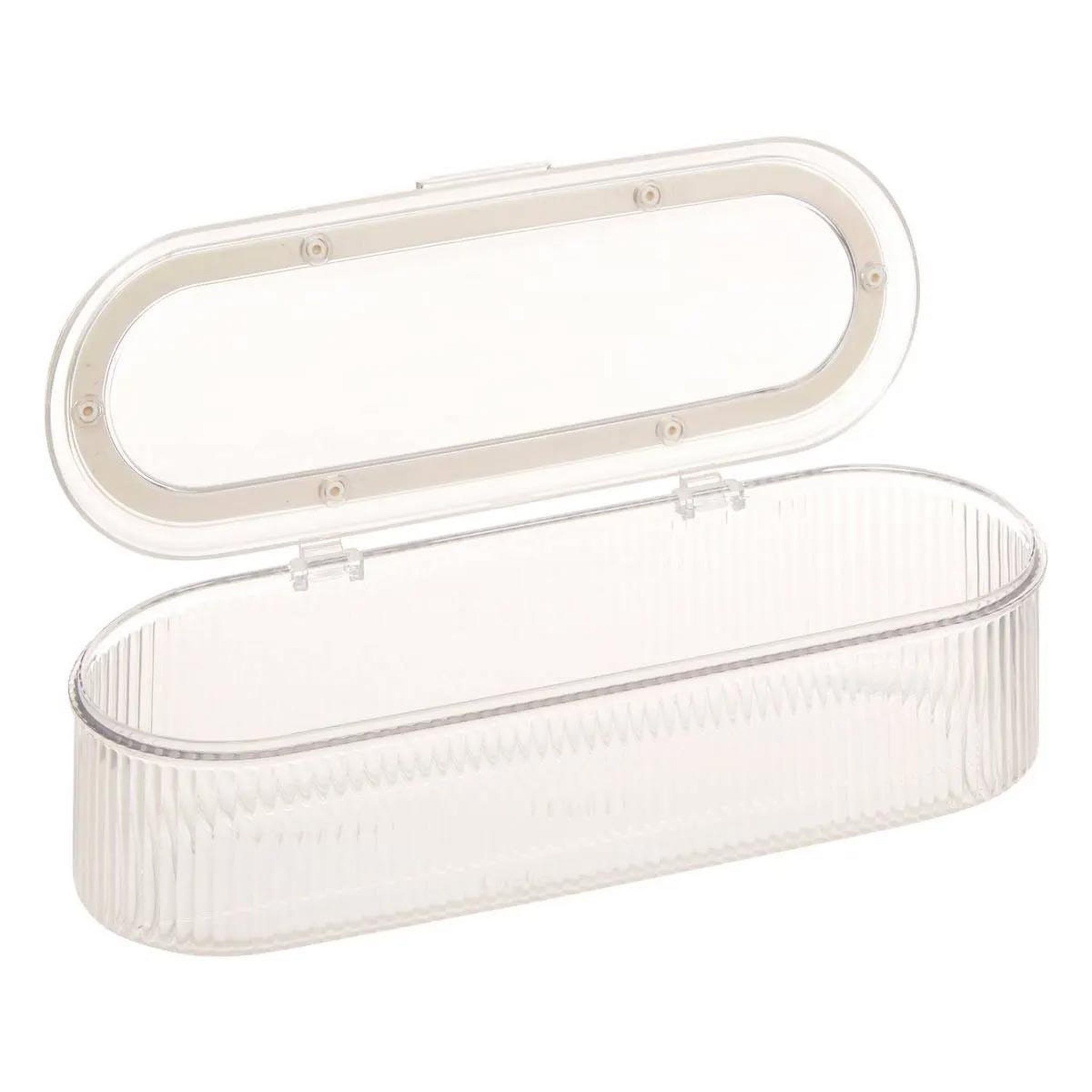 Voir la diapositive 3 : FIVE Boîte de rangement 4 compartiments  alba  27cm beige