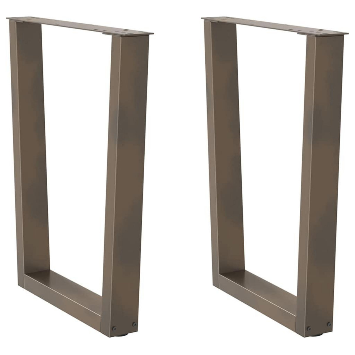 VIDAXL Pieds de table a manger forme V 2 pcs acier naturel acier