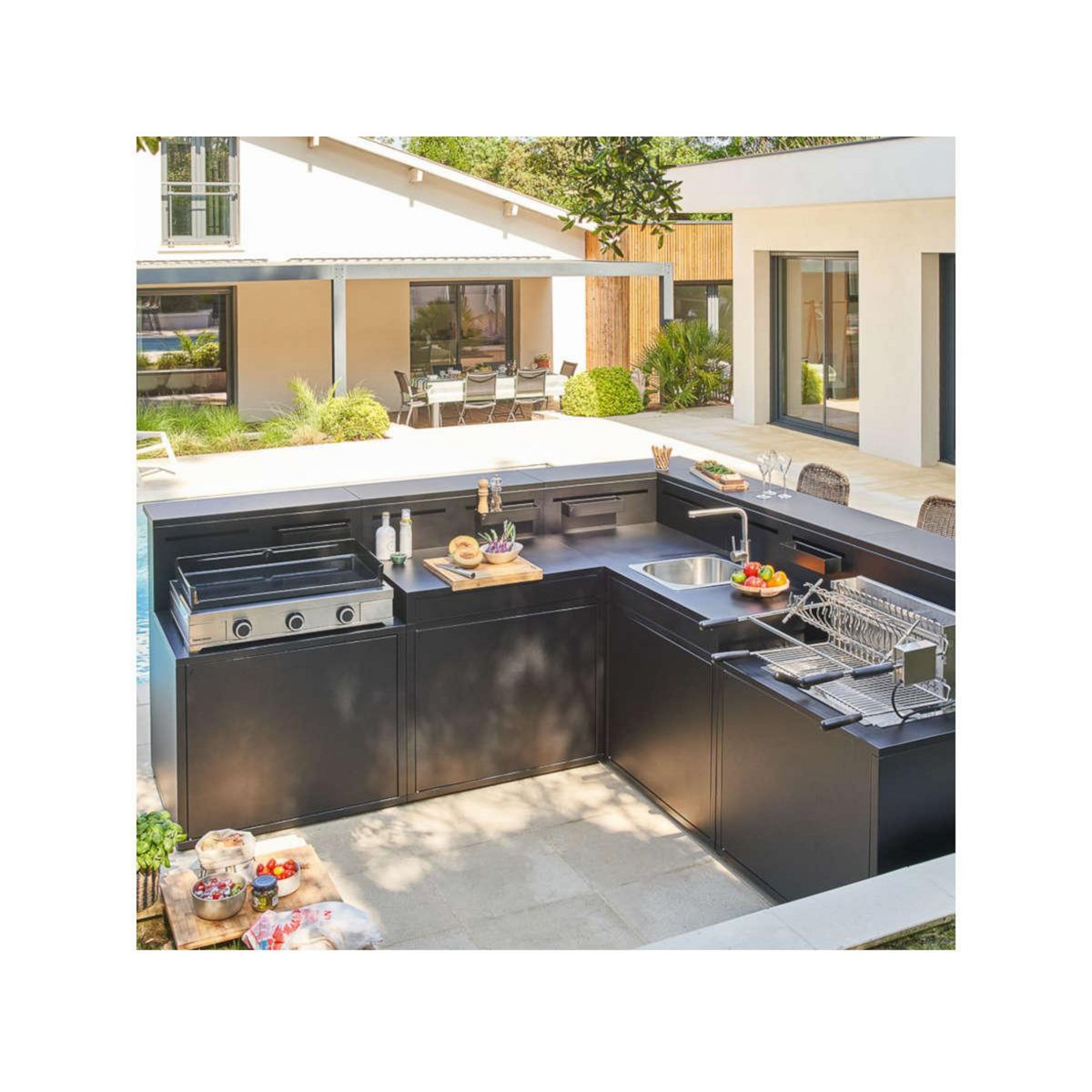 FORGE ADOUR Meuble d'angle SAAF CBN angle acier fermé Comptoir