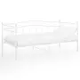 VIDAXL Cadre de canape-lit blanc metal 90x200 cm