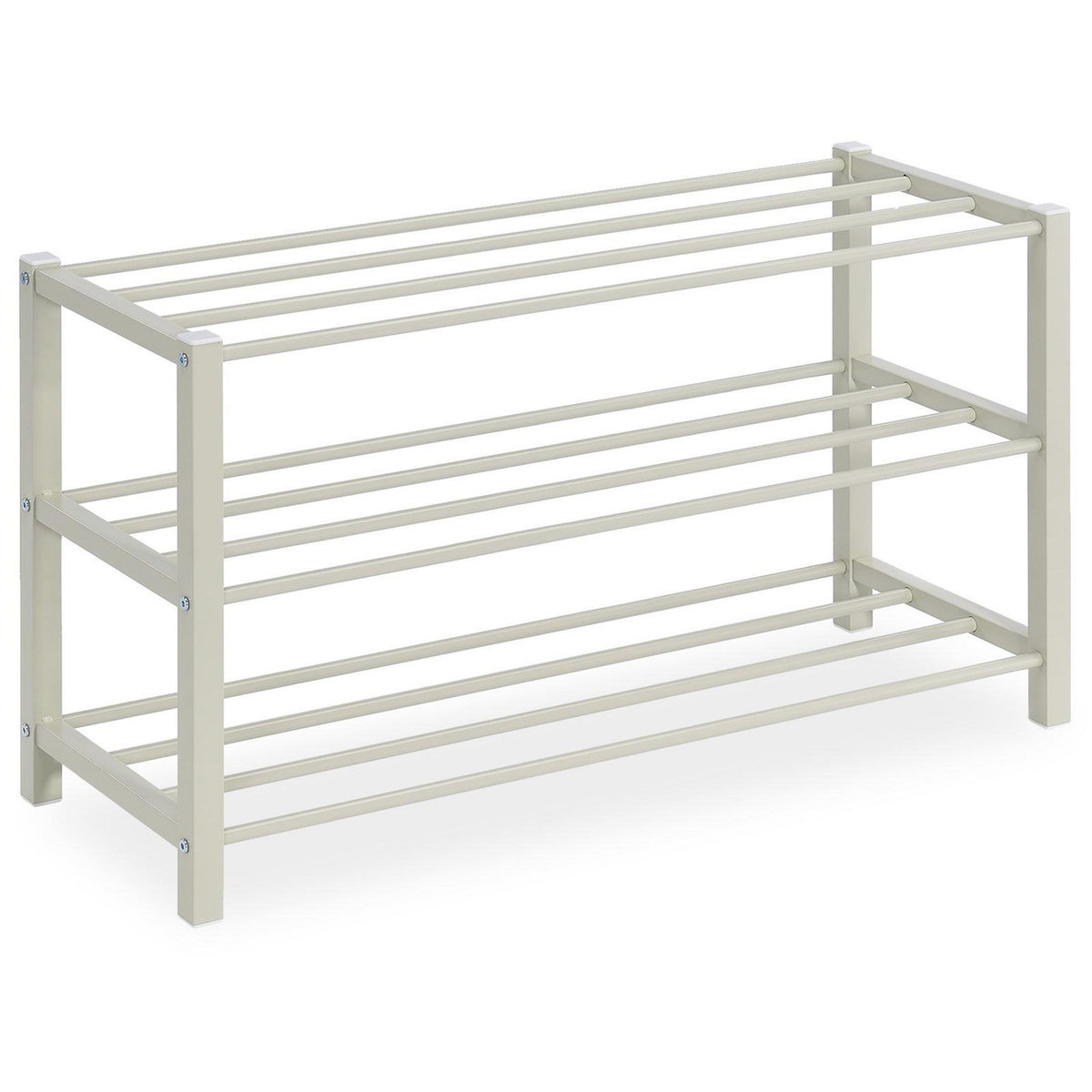 IDIMEX Étagère à chaussures NAVAN 3 niveaux en métal - Beige