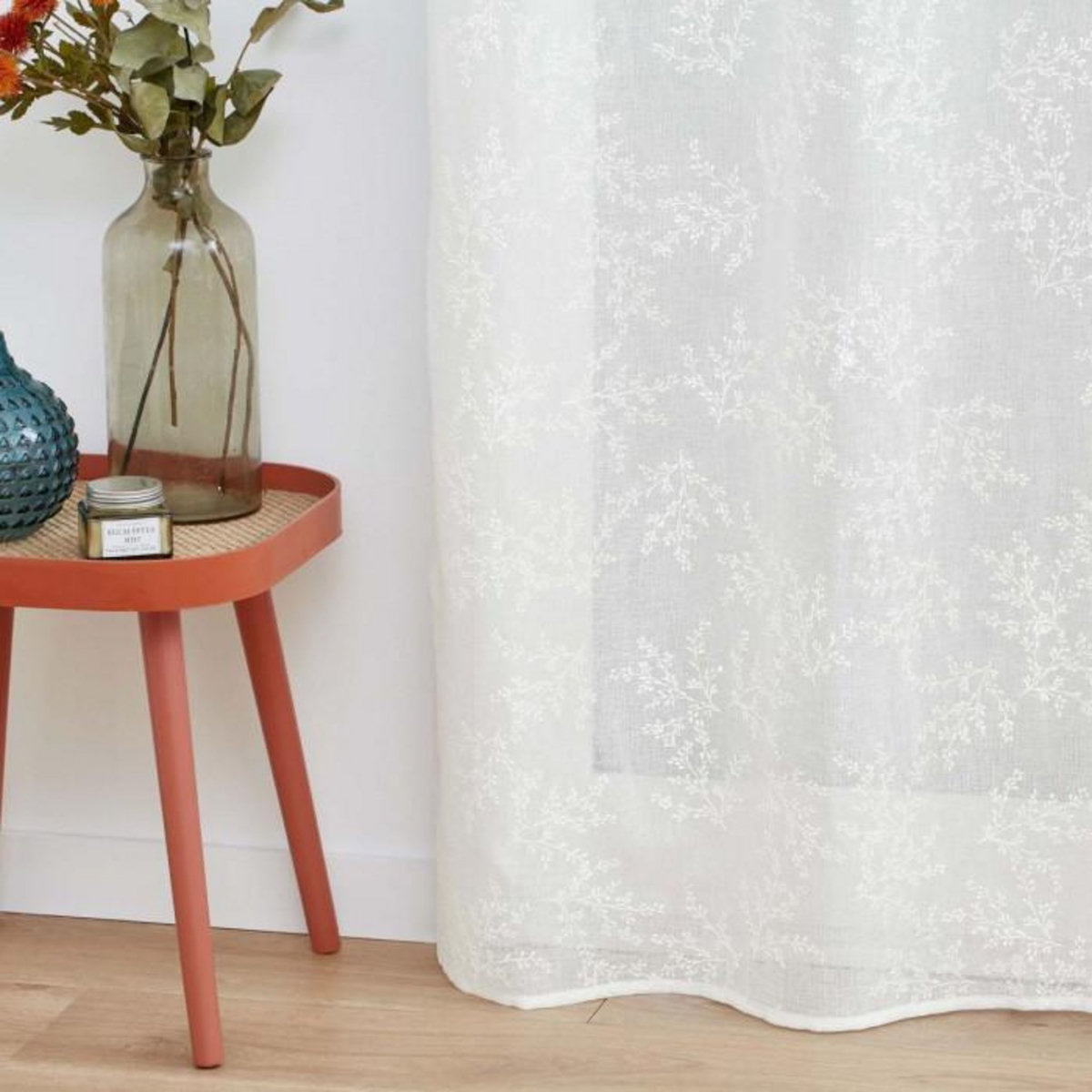 Paris Prix Rideau Voilage à Œillets  Karla  140x240cm Blanc