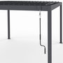 Voir la diapositive 6 : ID MARKET Pergola bioclimatique lames orientables acier 3x4 M gris anthracite