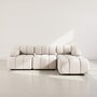 Voir la diapositive 2 : LISA DESIGN Ruby - canapé modulable d'angle droit 4 places en velours texturé