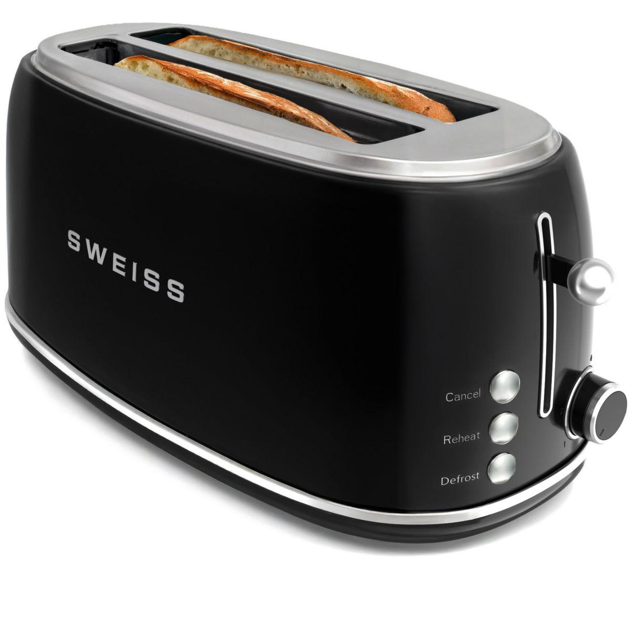 Voir la diapositive 3 : SWEISS Grille-pain baguette vintage noir GRV9