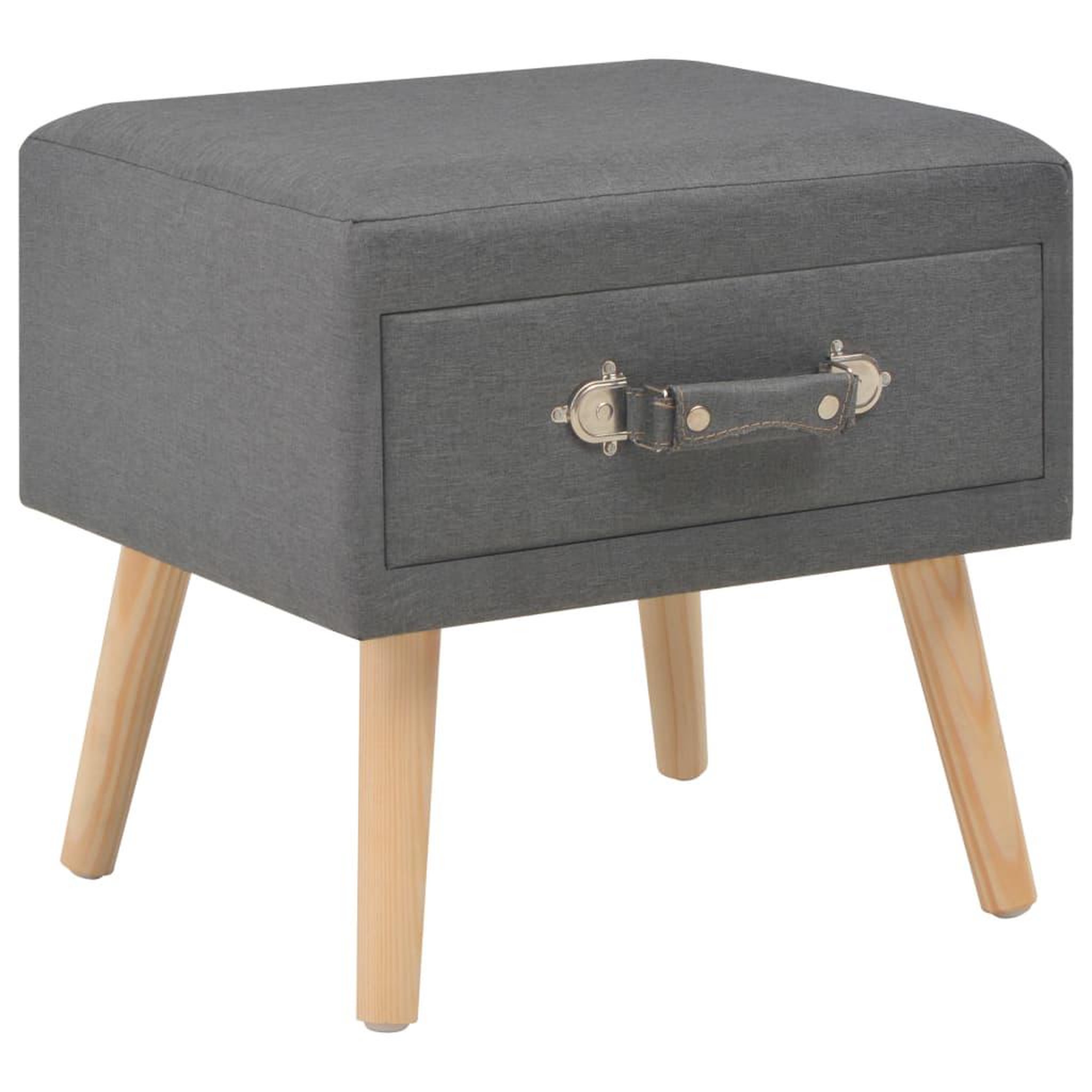 Voir la diapositive 1 : VIDAXL Table de chevet Gris fonce 40x35x40 cm Tissu