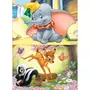 EDUCA Puzzle en bois 2 x 16 pièces - Animaux Disney : Bambi et Dumbo