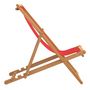 Voir la diapositive 4 : VIDAXL Chaise de plage pliable Bois de teck solide rouge