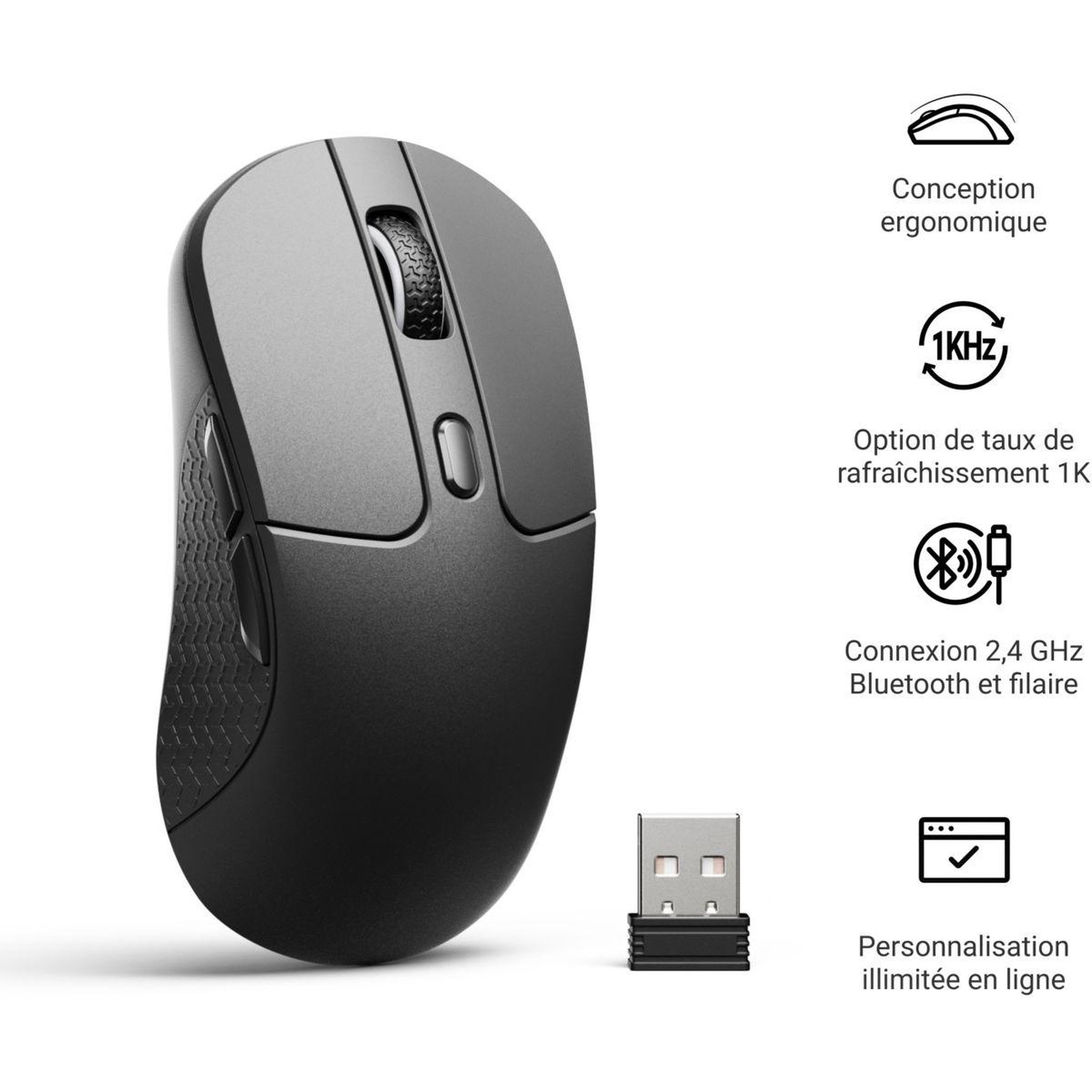 KEYCHRON Souris Gamer Sans Fil M3 1K Wireless