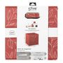Voir la diapositive 5 : FIVE Lot de 2 boites de rangement en tissu Minimalist - 31x31x31cm - Rouge
