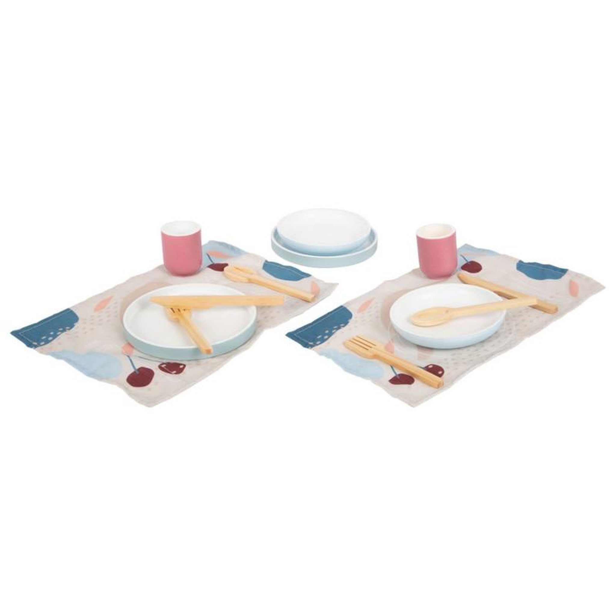 SMALL FOOT Small Foot - Wooden Cutlery Set with Placemats, 15pcs. 12245