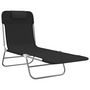 Voir la diapositive 3 : VIDAXL Chaises longues pliables lot de 2 noir textilene et acier