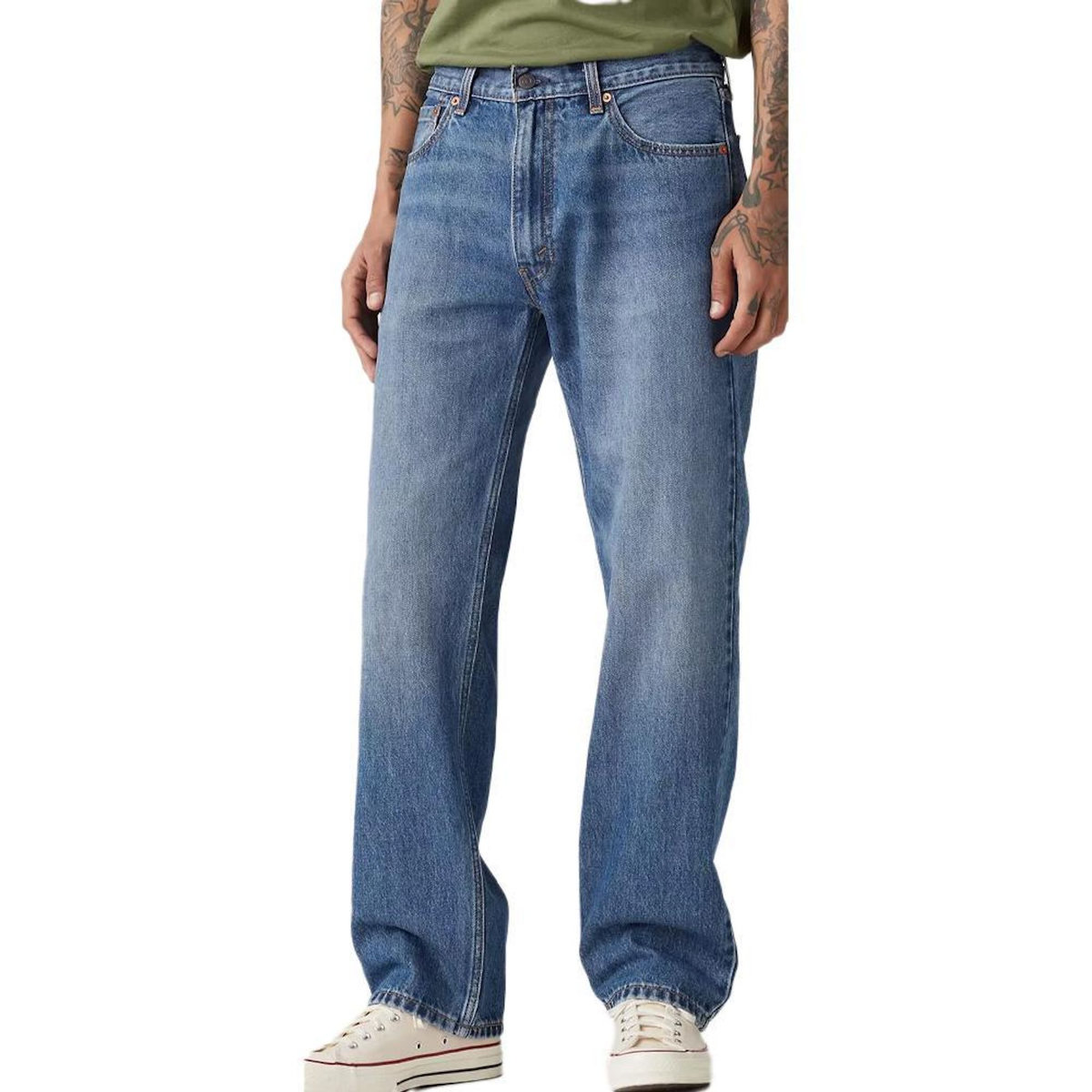 Levi's Jean 555   Délavé Homme Levi's Relaxed Straight Med Indig