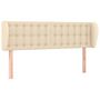 Voir la diapositive 2 : VIDAXL Tete de lit avec oreilles Creme 147x23x78/88 cm Tissu