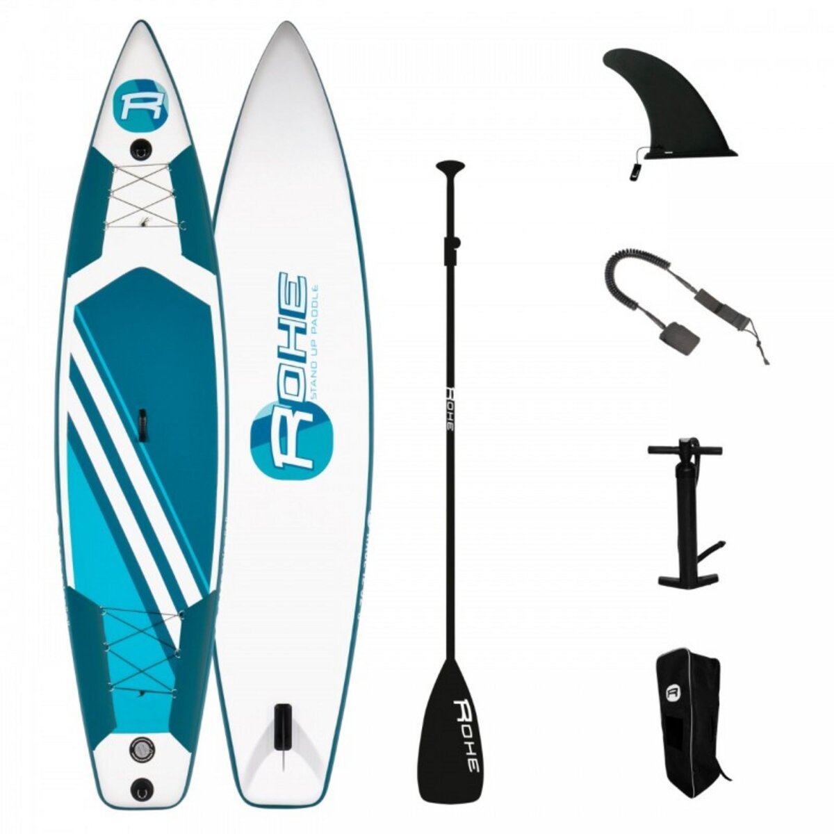 ROHE Pack Stand Up Paddle gonflable ROHE RACE 12' x 32'' x 6'' (365 x 81 x 15 cm) – avec accessoires