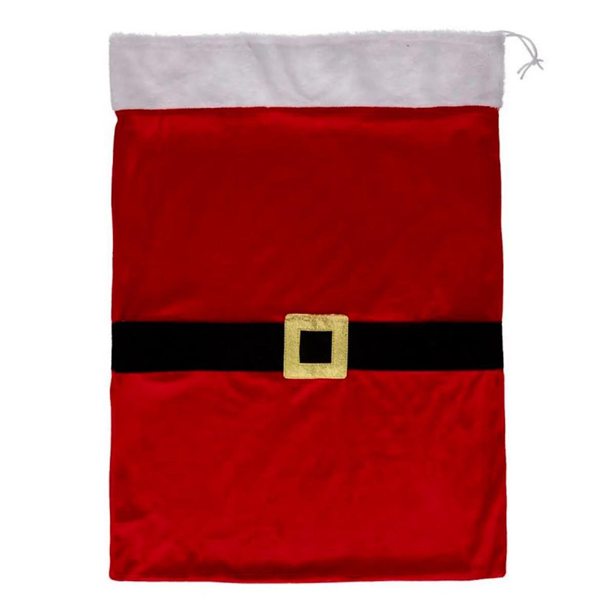 ATMOSPHERA Hotte de Noël  Veste Santa  70cm Rouge & Noir